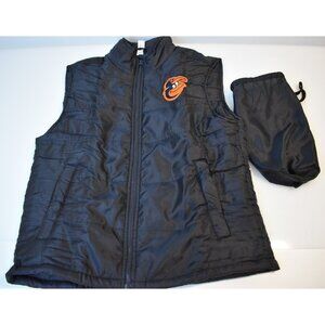 Baltimore Orioles SGA Zip Up Puffer Vest Universal Medium Baseball Packable